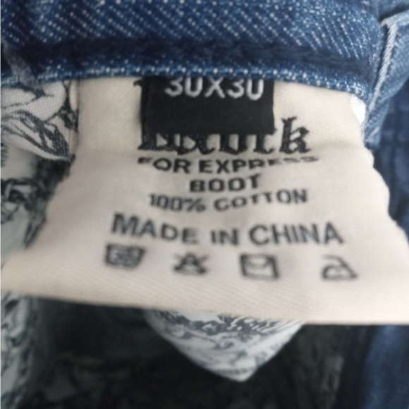 ReRock for Express Denim faded jeans 30X30 Tokyo bootcut men’s - Picture 7 of 7